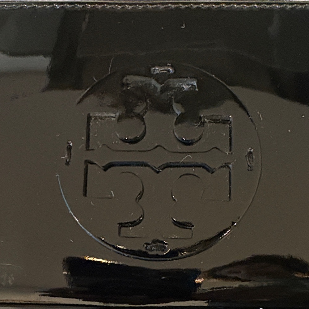 Tory Burch Continental Wallet Black Patent Leather